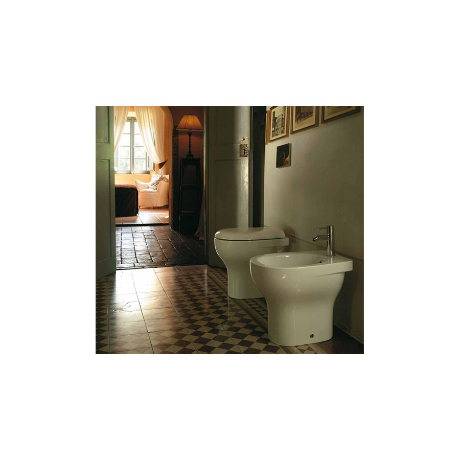 Sanitari bagno bidet a terra, Grace Globo, ceramica bianca