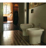 Sanitari bagno bidet a terra, Grace Globo, ceramica bianca
