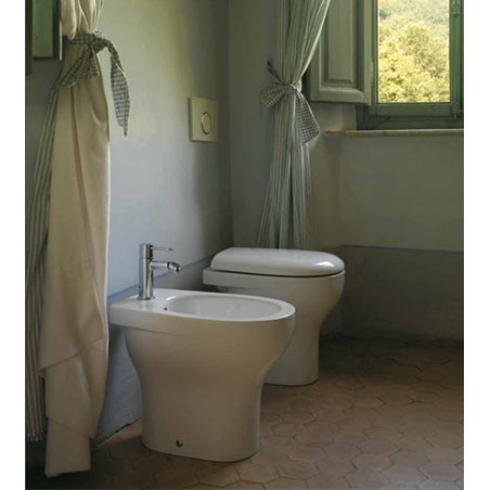 Sanitari bagno bidet a terra, Grace Globo, ceramica bianca