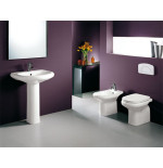 Sanitari bagno bidet a terra, Orient, ceramica bianca