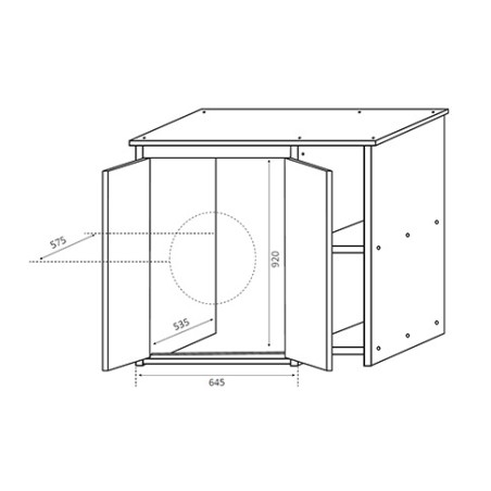 Mobile coprilavatrice asciugatrice,apertura a 2 ante,cm.94x60x94,ante rinforzate