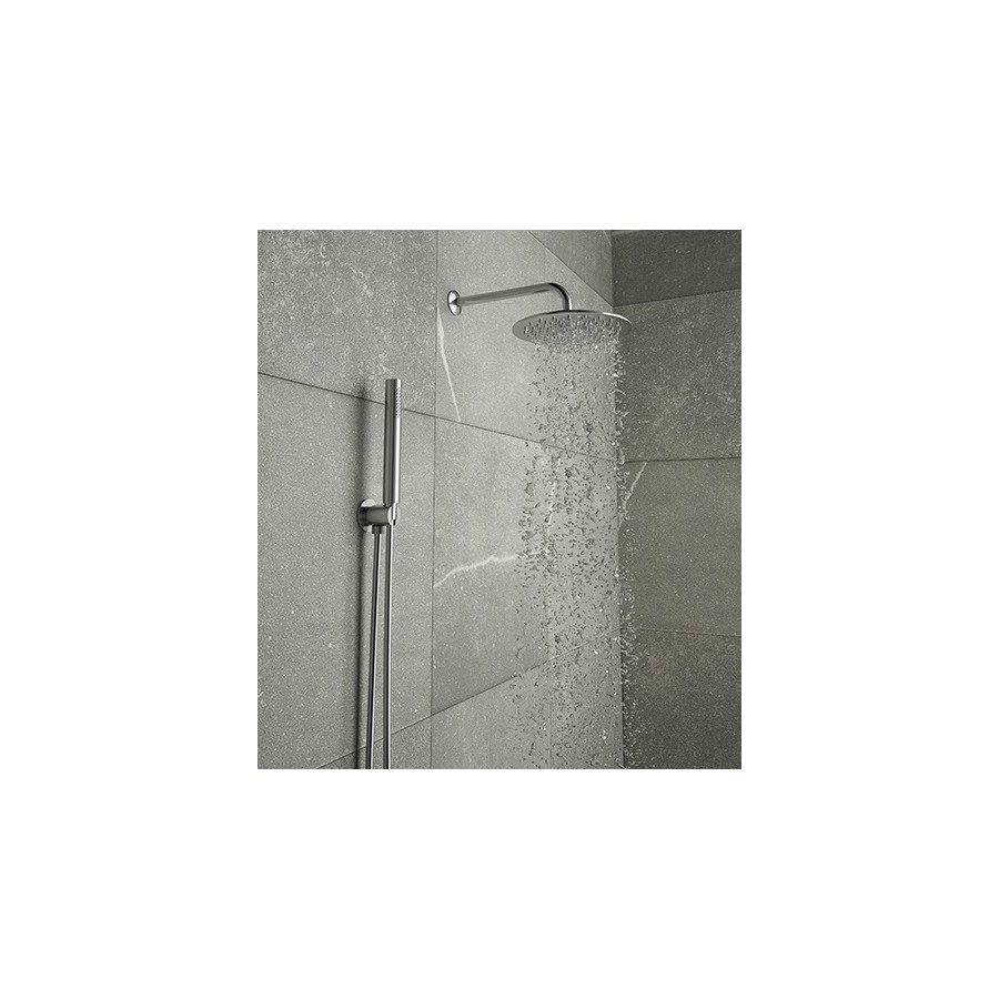 Kit doccia tondo completo di soffione da 20, doccetta, presa d'acqua e gancio