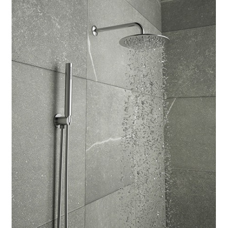 Kit doccia tondo completo di soffione da 30, doccetta, presa d'acqua e gancio