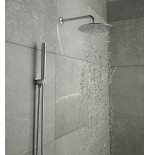 Kit doccia tondo completo di soffione da 30, doccetta, presa d'acqua e gancio
