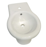 Sanitari bagno bidet filo muro a terra, Kerasan Volant, ceramica bianca