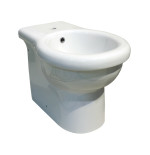 Sanitari bagno bidet filo muro a terra, Kerasan Volant, ceramica bianca