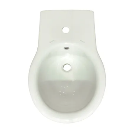 Sanitari bagno bidet filo muro a terra, Kerasan Volant, ceramica bianca
