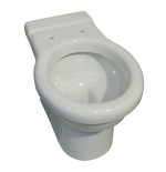 Sanitari bagno vaso wc water filo muro a terra compreso di curva tecnica, senza coprivaso , Kerasan Volant, ceramica bianca