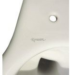 Sanitari bagno vaso wc water filo muro a terra compreso di curva tecnica, senza coprivaso , Kerasan Volant, ceramica bianca