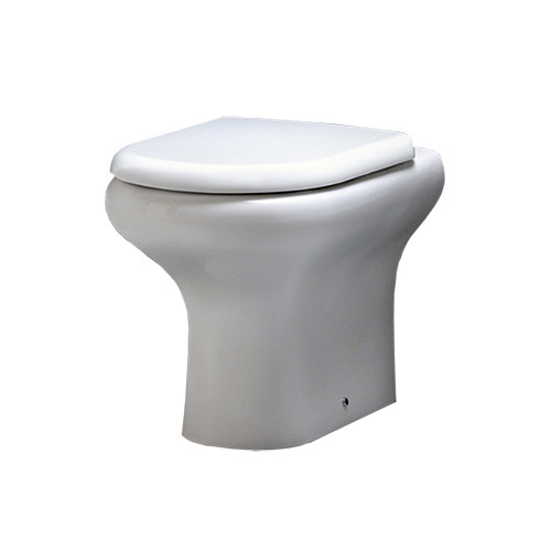 Sanitari bagno vaso wc water filo muro a terra compreso di curva tecnica, senza coprivaso, Compact, ceramica bianca