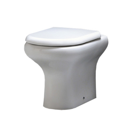 Sanitari bagno vaso wc water filo muro a terra compreso di curva tecnica, senza coprivaso, Compact, ceramica bianca