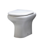 Sanitari bagno vaso wc water filo muro a terra compreso di curva tecnica, senza coprivaso, Compact, ceramica bianca