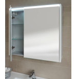Specchio bagno pensile contenitore 2 ante led cm 70x67x15