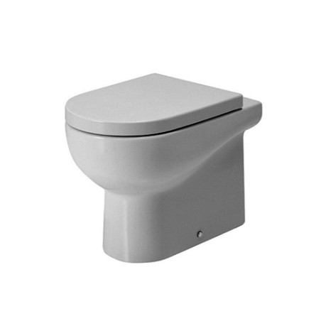Sanitari bagno vaso wc water filo muro a terra compreso di curva tecnica, senza coprivaso, Nuvola Azzurra, ceramica bianca