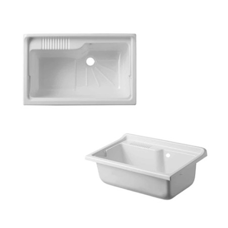 Mobile lavatoio 2 ante cm 80 x 50 x 85 in PVC sifone incluso