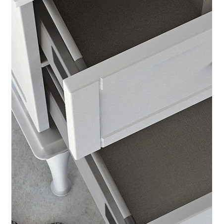Mobile bagno sospeso Tiffany bianco opaco, cm60x2, basi, lavabi e specchi led
