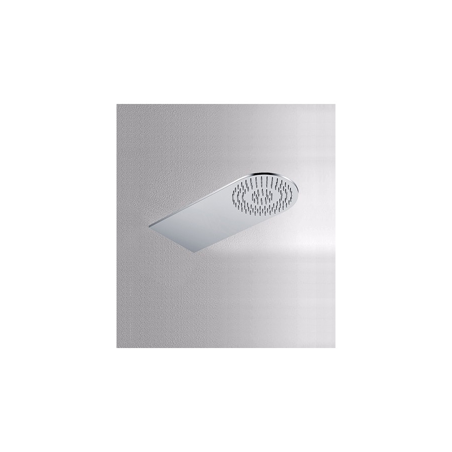 Soffione a pioggia doccia integrato extra slim, acciaio inox