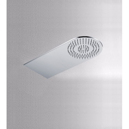 Soffione a pioggia doccia integrato extra slim, acciaio inox