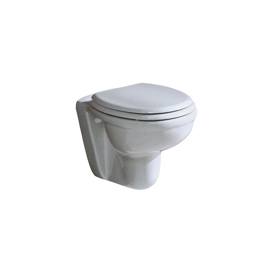 Sanitari bagno vaso wc water sospeso, senza coprivaso , Karla Rak, compreso di staffe di fissaggio, ceramica bianca