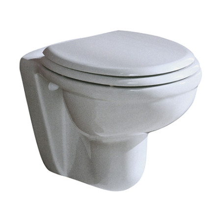 Sanitari bagno vaso wc water sospeso, senza coprivaso , Karla Rak, compreso di staffe di fissaggio, ceramica bianca