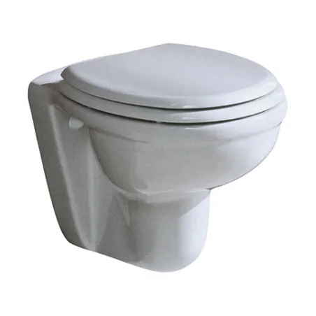 Sanitari bagno vaso wc water sospeso, senza coprivaso , Karla Rak, compreso di staffe di fissaggio, ceramica bianca