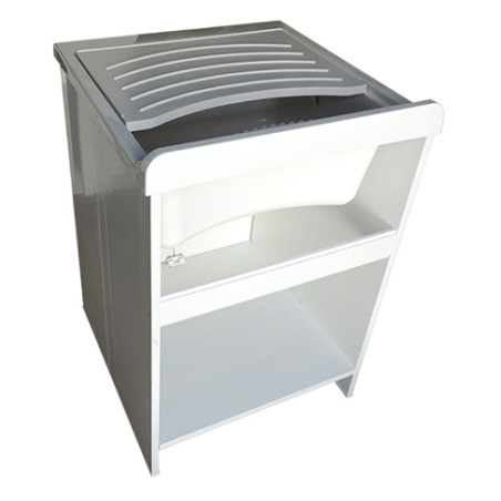 Mobile lavatoio con vasca lavapanni in resina 60 x 50 2 ante