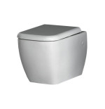 Sanitari bagno vaso wc water sospeso, senza coprivaso, Metropolitan Rak, ceramica bianca