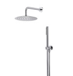 Kit doccia tondo cromo con presa acqua e soffione diam 250