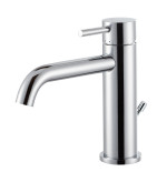 Rubinetto miscelatore monocomando lavabo cromo con piletta
