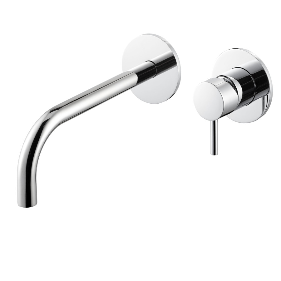 Gruppo miscelatore monocomando lavabo a parete cromo