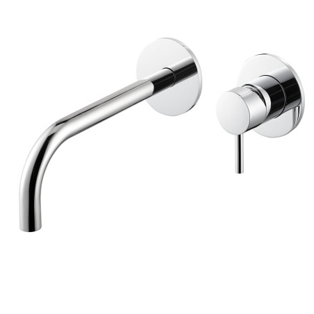 Gruppo miscelatore monocomando lavabo a parete cromo