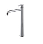 Rubinetto miscelatore monocomando lavabo cromo collo alto
