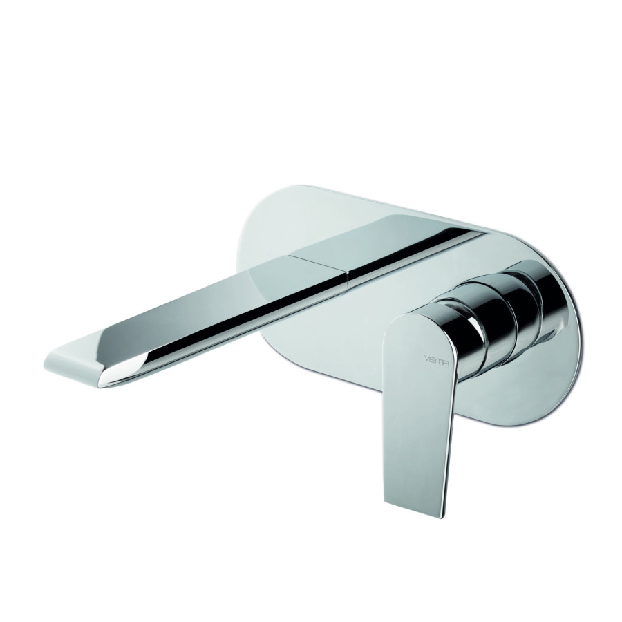Gruppo miscelatore monocomando lavabo a parete cromo