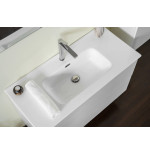 Mobile Bagno 100 cm Frassino Moire con Lavabo, Specchio e Colonna