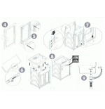 Lavatoio con mobile 60 x 50 x 85 per esterno in PVC 2 ante