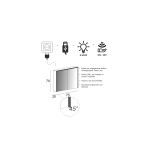 Specchio contenitore led,per bagno 2 ante cm. 75 x 70 x 20