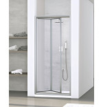 Porta doccia cm 86-90 libro 2 ante cristallo trasparente 5mm