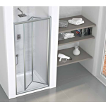 Porta doccia cm 86-90 libro 2 ante cristallo trasparente 5mm