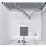 Porta doccia cm 86-90 libro 2 ante cristallo trasparente 5mm