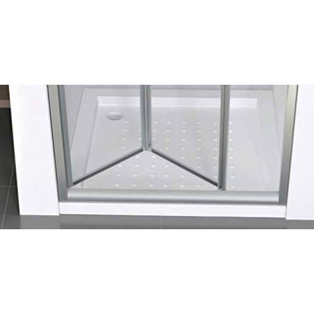 Porta doccia cm 86-90 libro 2 ante cristallo trasparente 5mm