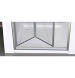 Porta doccia cm 86-90 libro 2 ante cristallo trasparente 5mm