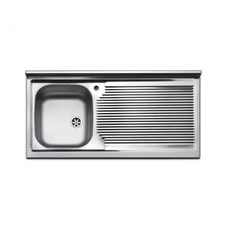 Lavello cucina appoggio acciaio Inox cm 100 vasca a sinistra