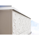 Mobile bagno sospeso bianco cm.100 lavabo vetro e specchiera led