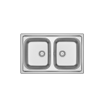 Lavello cucina incasso acciaio Inox cm 86 2 vasche mod. IDEA