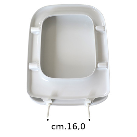 Coprivaso copriwater sedile tavoletta wc in resina termoindurente , compatibile Conca Ideal Standard, colore bianco
