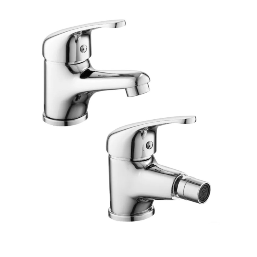 Rubinetti miscelatori monocomando bidet e lavabo cromo