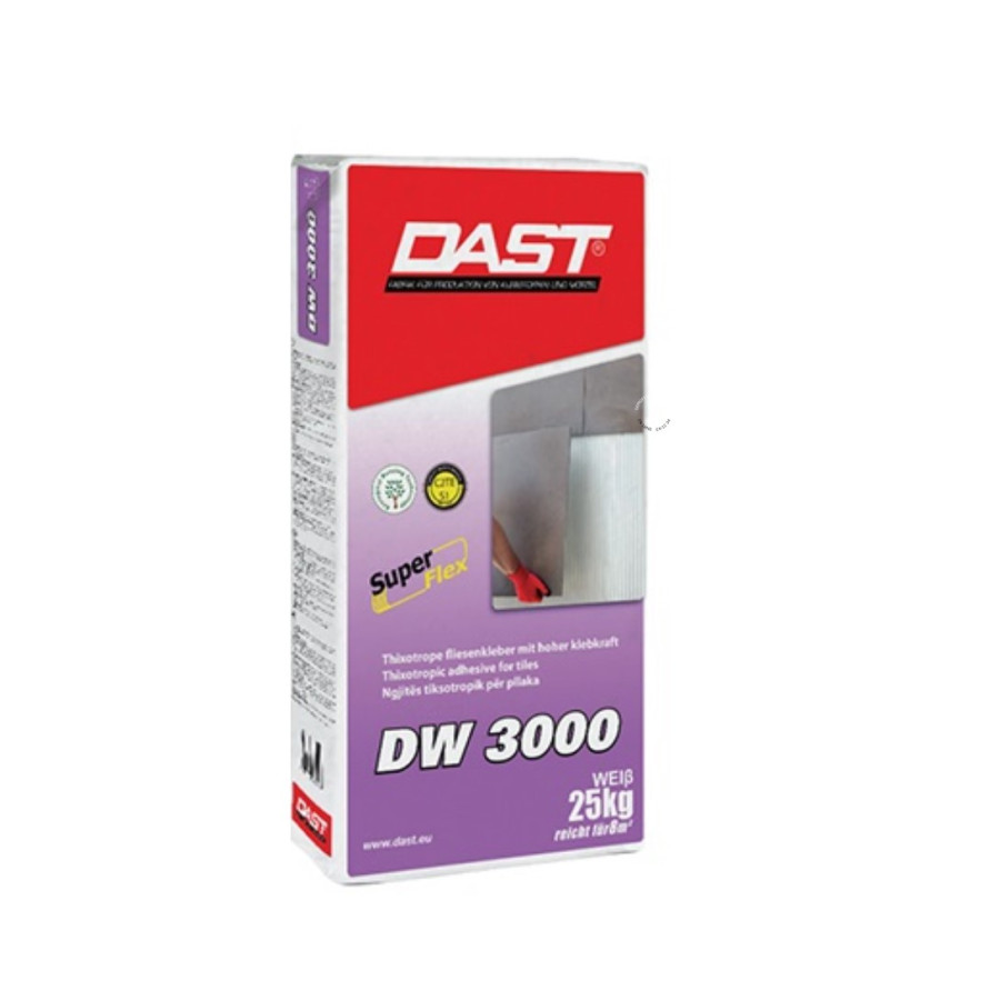 DAST colla per piastrelle in ceramica, certificata C2TES1