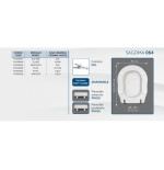 sedile copriwater windsor cielo compatibile bianco in poliestere