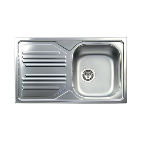 Lavello cucina incasso acciaio Inox cm 86 x 50 vasca destra