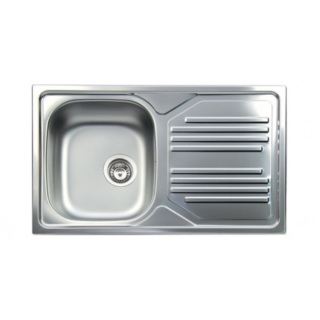 Lavello cucina incasso acciaio Inox cm 86x50 vasca sinistra